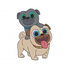 arf puppy dog pals bingo and rolly Embroidery Design