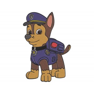 paw patrol Chase Embroidery Design