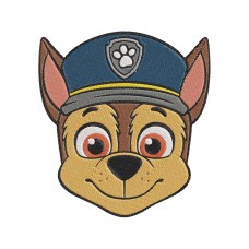 paw patrol Chase Face Embroidery Design