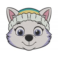 paw patrol Everest Face Embroidery Design