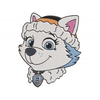 paw patrol Everest Face with logo Embroidery Design