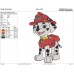 paw patrol Marshall Embroidery Design