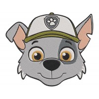 paw patrol Rocky Face Embroidery Design