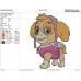 paw patrol Skye Embroidery Design