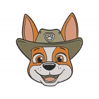 paw patrol Tracker Face Embroidery Design