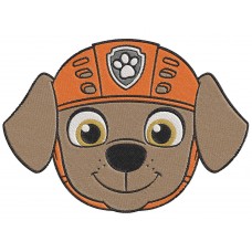 paw patrol Zuma Face Embroidery Design