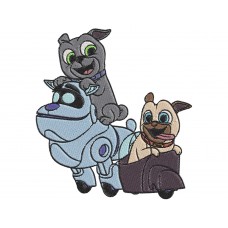 puppy dog pals arf with bingo and rolly embroidery design