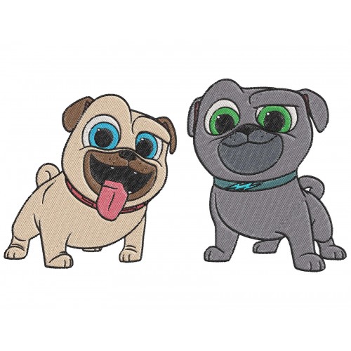 puppy dog pals bingo with rolly proud embroidery design