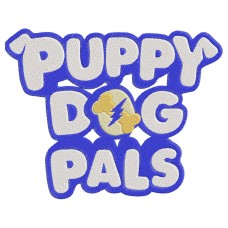 puppy dog pals logo embroidery design