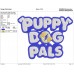 puppy dog pals logo embroidery design