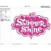 shimmer and shine Logo 1 color Embroidery Design