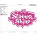 shimmer and shine Logo 1 color Embroidery Design